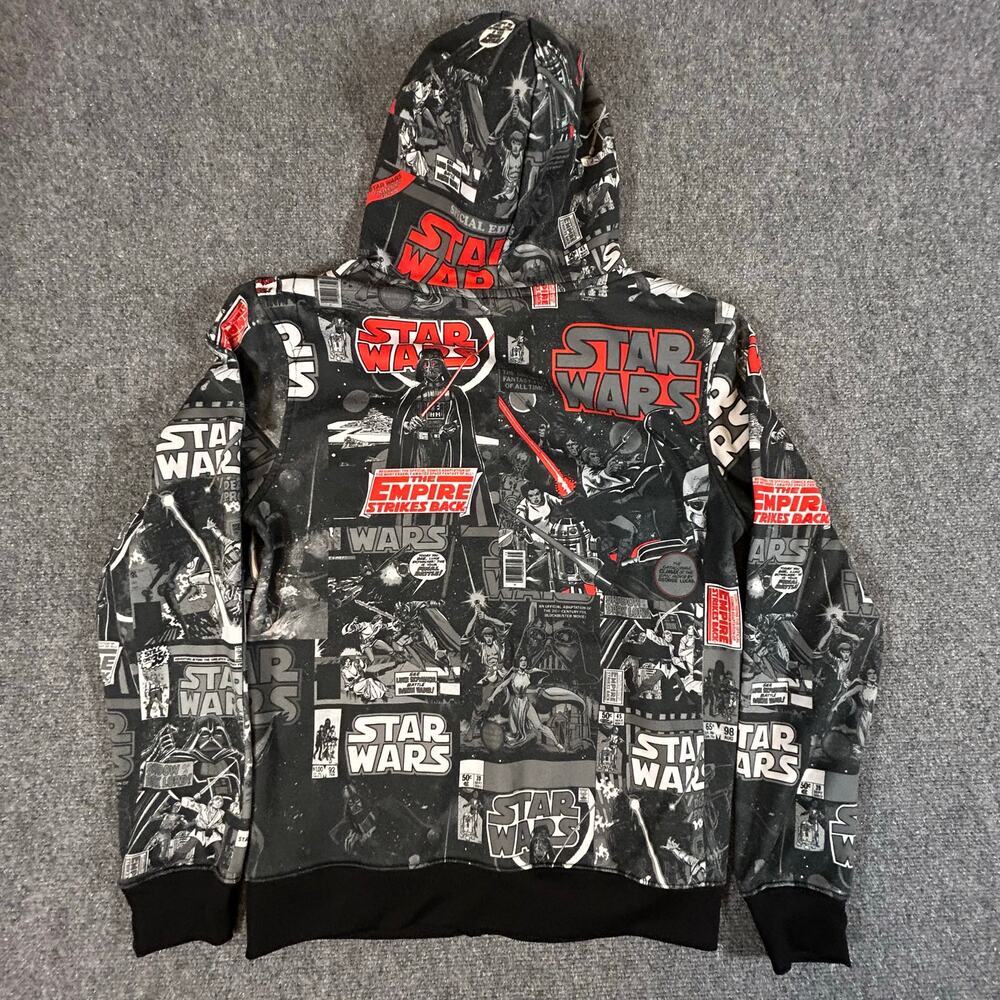 Star Wars All Over Print Full Zip Hoodie Size M - Picture 3 of 6